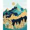 Ideyka Mountain Landscape with Metallic Painting by Numbers Kit